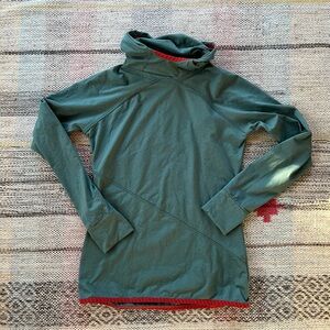 Janji Women’s Revo Rover Running Hoodie Green Orange Medium